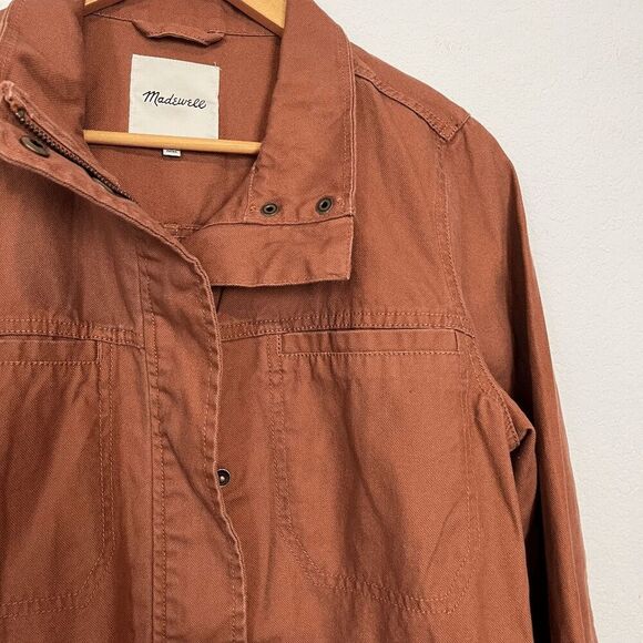 Madewell Warm Umber Rust Dispatch Utility Military Jacket Women's Size Medium - Picture 3 of 7